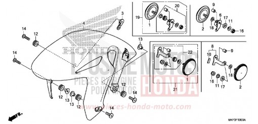 KOTFLUEGEL, VORNE CBR1000S1H de 2017